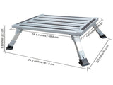 Heavy Duty Aluminum Folding Step Stool - Portable RV Platform and Work Bench with Non-Slip Surface V888-ELOSUNG18492