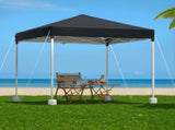 Instahut Gazebo 2x2m Outdoor Patio Garden Marquee Shade w/ Base Pods Black GAZEBO-T-2X2-F-EC-BK-BASE