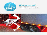 14x Trailer RV Marker LED Light Double Bullseye 10 Diodes Clearance Light Red/Amber,Double Bubble V1192-AZ-W-3886