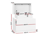 Artiss 2X Bedside Table 2 Drawers Lift-up Storage White FURNI-O-BS-02-WHX2