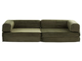 Artiss Convertible Folding Sofa Bed Green SBED-E-FLD03-2S-GN-AB
