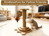 Bestselling Interactive Cat Scratching Post Sisal Scratching Board Rotating Ball Track Feather V1232-MZZ001