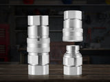1/2" Flat Face Hydraulic Couplers 1/2" NPT Skid Steer Couplers 4 Dust Caps V952-YYKSJT2DISO1BYN6NV0