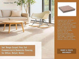 5m Beige Carpet Tiles Set Commercial & Domestic Flooring for Office, Retail, Home V63-953011