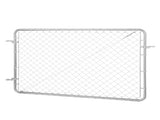 Chain Link Fence Gate, 183 x 122 cm, Adjustable Chain Link Fence Panel, Fit 67-183 cm x 183 cm V952-SWHYM7248INC0PSZBV0