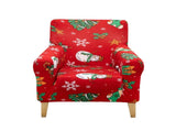 Xmas Armchair Cover Polyester Decorative Festive Single Couch Cover for Living Room V1294-YM0901-240927FB01-1
