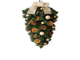 Festive Teardrop Christmas Door Hanging, Upside Down Tree Decoration, Space Saving Vertical Design, V1192-AZ-W-24655