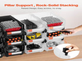 Plastic Stackable Bins, 37.7 x 21.5 x 18 cm , Plastic Containers for Organizing & V952-DDWLX12GZ14L7T773001V0