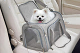 Portable Travel Bag Soft Crate Cage Cat Bag Animal Carriers for Pets -Grey V1263-JX-6209-1