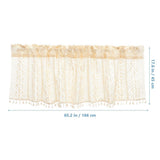 Beige Crochet Window Curtain Tassels Simple Installation for Home V1370-AZ4-14984