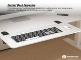 Tooleroo Folding Tray Desk Extender - Clamp-On Table Extension Shelf White V238-SUPDZ-42441622716496