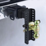 Adjustable Trailer Hitch, 25 cm Drop & 21.59 cm Rise Hitch Ball Mount with 6.35 cm Receiver Solid V952-SQTQJTCB2522KIQK5V0