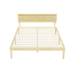 Artiss Bed Frame Queen Size Wooden Base Mattress Platform Timber Pine YUMI WBED-YUMI-Q-WD-AB