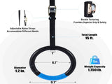 Gymnastic Rings, Exercise Olympic Rings with Adjustable Straps, Steel Buckles, Perfect for Workout, V1369-AZ3-W-00874