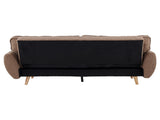 Sarantino 3 Seater Modular Linen Fabric Sofa Bed Couch Futon - Brown SOFA-M1910-LNN-BRN