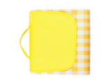 Outdoor Picnic Blanket Oxford Cloth Foldable Multifunctional Sandproof Beach Mat Yellow Checkered V1294-YM0901-3118240002112