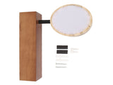 LED Wall Mounted Light Rotation Warm Light Hardwired Wall Sconces Lamp for Bedroom Walnut Wood Color V1294-YM0901-3119250032712