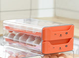 Double Layer Egg Drawer Transparent Lengthen Independent Slot Egg Holder Egg Storage Container for V1294-YM0703-3118230118311