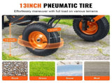 Dump Cart, Poly Garden Dump Cart with Easy to Assemble Steel Frame, Dump Wagon with 2-in-1 V952-SLZXTC1500B0FP7ZKV0