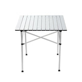 Weisshorn Folding Camping Table 70CM Roll Up Outdoor Picnic BBQ Aluminium Desk CAMP-B-T-ALUM-70