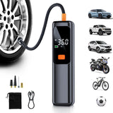 Tire Inflator Portable Air Compressor Cordless Rechargeable Digital Car Tire Pump for Car, V1192-AZ-W-2687