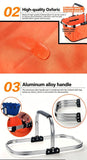 Foldable Picnic Basket Aluminum Frame Waterproof 600D Oxford Orange V1188-MS-616-063