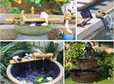 SolarPowered Bird Bath Fountain Pump, 6 Spray Nozzles, 3 m Long Power Cord, 11CM Solar Panel for V1189-LC-HW-00141