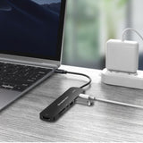 Simplecom CHT570 USB-C SuperSpeed 7-in-1 Multiport Hub Adapter HDMI 2.0 Docking Station V28-CHT570