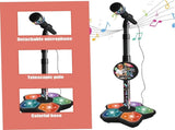 Babies Microphone with Stand, Singing Toys for Girls and Boys with Music and Light, Adjustable V1263-JX-3027