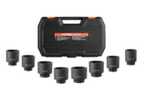 Axle Nut Impact Socket Set, 1/2" Drive Deep 6-Point 8-Piece SAE Spindle Nut Socket Set, CR-MO Heat V952-ZLMTTCZLM126S59KUV0