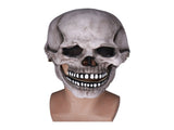 Scary Skull Mask with Movable Jaw Flexible Latex Halloween Costume Party Props Cosplay AccessoryDark V1294-YM0714-3117210187712