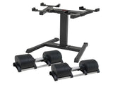 Powertrain Eon Dial Up 90KG Adjustable Dumbbells Pair with Stand - Black DMB-B14-045-2-STD