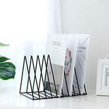 Triangle File Folder Racks and Magazine Holder,9 Lattice Metal Newspaper Holder Magazine File V1369-AZ3-W-03628