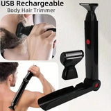 Black Men's Electric Back Shaver & Body Trimmer - USB Rechargable 180&deg Foldable Long Handle V888-ELOSUNG55251