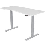 Fortia Sit To Stand Up Standing Desk, 150x70cm, 62-128cm Electric Height Adjustable, Dual Motor, V219-FURDTAFORKITS5WT