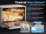Devanti 8 Place Settings Benchtop Dishwasher White BDW-8-02G-WH