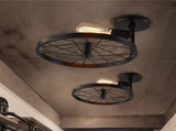 Wall Lamp Decorative Wheel Light Retro Industrial Style Iron for Balcony Corridor Black V1294-YM0715-3119220068211