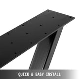 Metal Table Set of 2 Dining Table Black Desk, 28 Height 20 Width Heavy Duty Bench V952-TZZT28X20YC8ZFG01V0