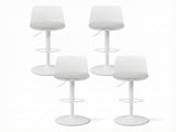 Artiss 4x Bar Stools Kitchen Swivel Gas Lift Counter Dining Chair Curved White BA-BB-8097C-WHX4