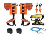 Tree Climbing Spikes Set, 1 Pair Alloy Steel Climbing Spurs with Safety Rope and Safety Harness, V952-PSZZPZCZHKPZ0IXFTV0