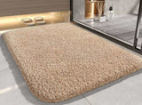 Khaki 60*90cm Luxury 3.5cm Shag Bath Mat Silver Ion Antibacterial Technology Quick Dry Non-Slip V888-ELOSUNG46447