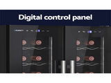 Devanti Wine Fridge Cooler Dual Zone 24 Bottles WC-24B-2D-BK