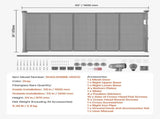 Retractable Baby Gate, 870 mm Tall, Extends up to 1400 mm Wide, Mesh Material, Doorways, Hallways, V767-VVR-WZSSMHS55INC3WTGQ001V0