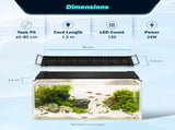 Dynamic Power Planted Aquarium LED Light Day Night Cycle Full Spectrum 24W 56cm V274-AQ-LED120-24W