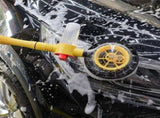 360 Degree Rotating Wash Brush Kit with Long Handle & Hose Attachment Detachable Retractable V1366-AZ2-W-12692