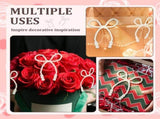 96Pcs Bow Cake Topper Not Easy to Fade Pearl Cupcake Decoration Bow Suitable for Birthday Party V1369-AZ3-W-12009