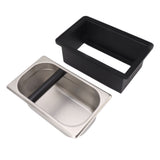 Coffee Knock Box Rubber Coffee Box with Removable Stainless Steel Ground Container for Cafe Bar L V1294-YM0703-3118230088812