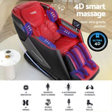 Livemor 4D Massage Chair Electric Recliner Home Massager Red MASCHR-4D-REILY-RD