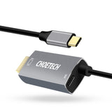CHOETECH XCH-M180-GY-V2 Unidirectional Adapter USB-C + PD100W Power V28-ELECHOXCHM180GYV2