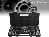 40Pcs M3-M12 Screw Nut Tap and Die Set with Wrenches and Thread Gauge Heavy Duty Hand Tools V1294-YM0901-DE-JY04295
